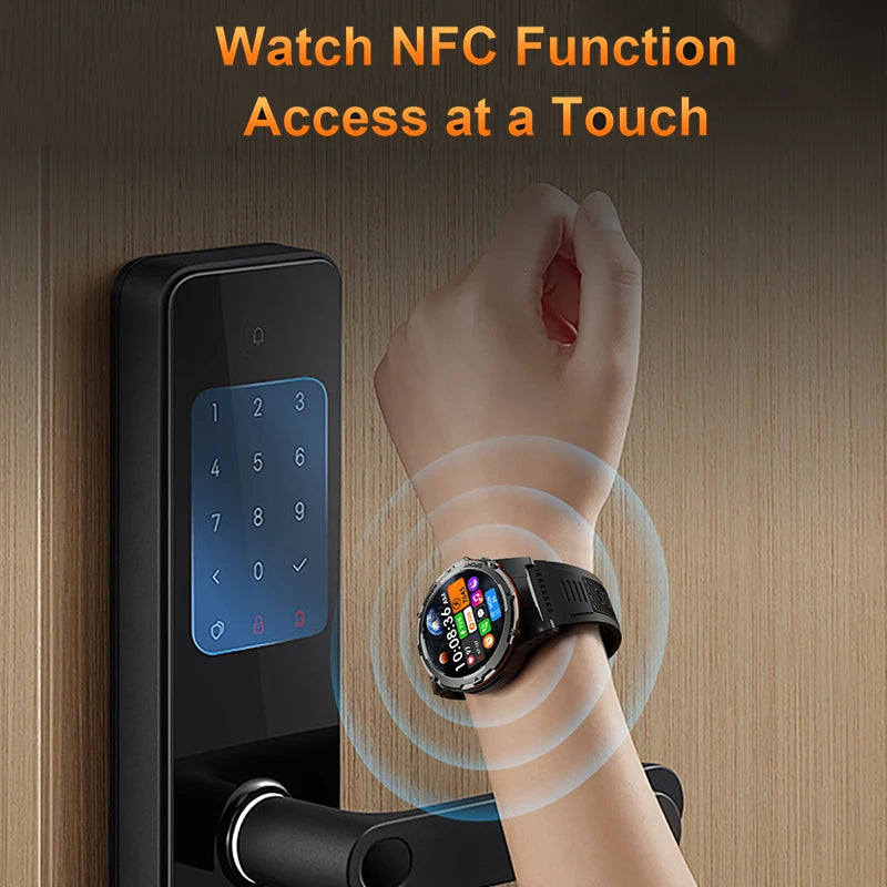 New Military Sports GPS Smart watch AMOLED HD IP68 outdoor NFC Sport Watch Fitness tracker Health monitor BT call LED flashlight