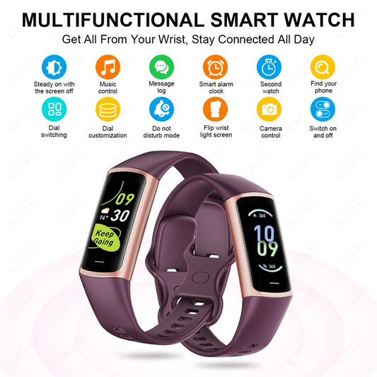2024 Sport Smart Bracelet Fitness Tracker For Man Women Band Waterproof Connected Phone Tracker Men Smart Watch For Android ios