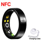 2025 New Smart Ring NFC Ring Health Fitness Tracker Ceramic Health Ring Sleep Tracking Heart Rate Blood Pressure Men Women Gifts