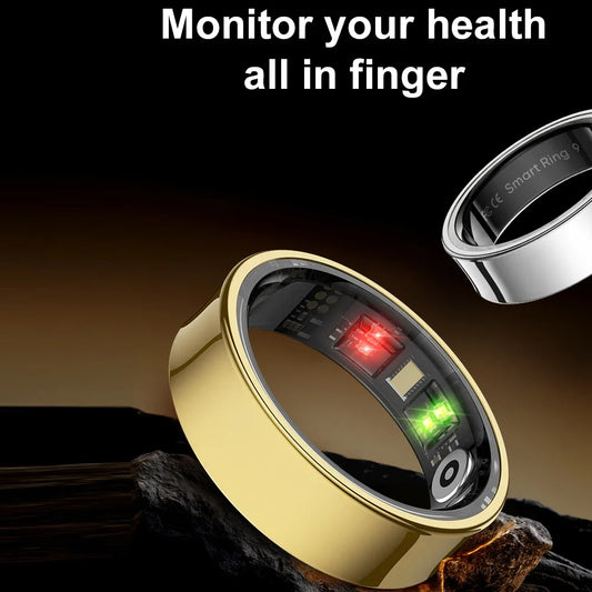 R09 Smart Ring Men Women Charging Case Skin Temperature Health Sleep Monitor 5ATM Waterproof Camera Control Rings Finger