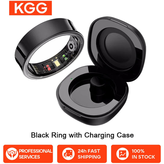 R09 Smart Ring Men Women Charging Case Skin Temperature Health Sleep Monitor 5ATM Waterproof Camera Control Rings Finger