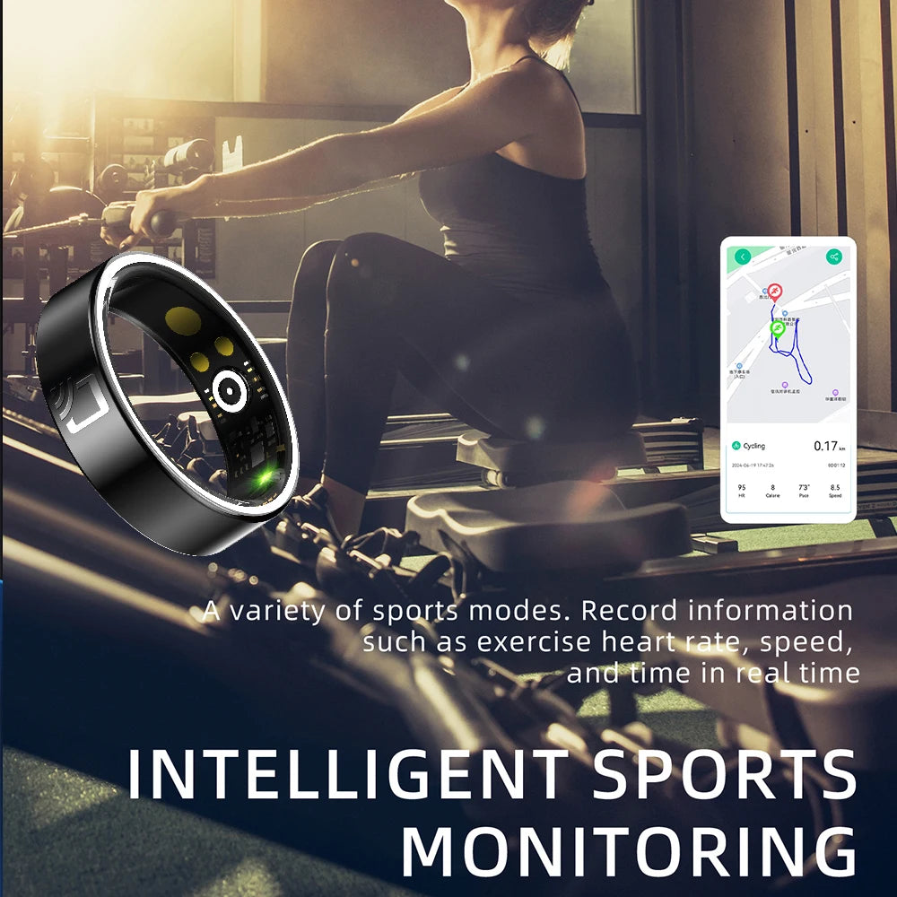 2025 New Smart Ring NFC Ring Health Fitness Tracker Ceramic Health Ring Sleep Tracking Heart Rate Blood Pressure Men Women Gifts