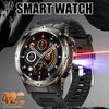 New Military Sports GPS Smart watch AMOLED HD IP68 outdoor NFC Sport Watch Fitness tracker Health monitor BT call LED flashlight